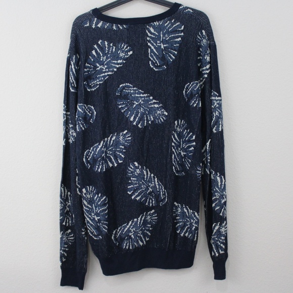 Scotch & Soda Mens XL Leaves Pattern Sweater M326 - Picture 5 of 5